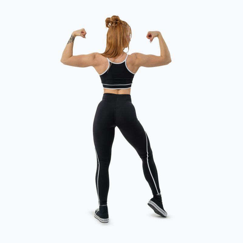 Női edzős top NEBBIA Support Sportmelltartó My Rules fekete 3