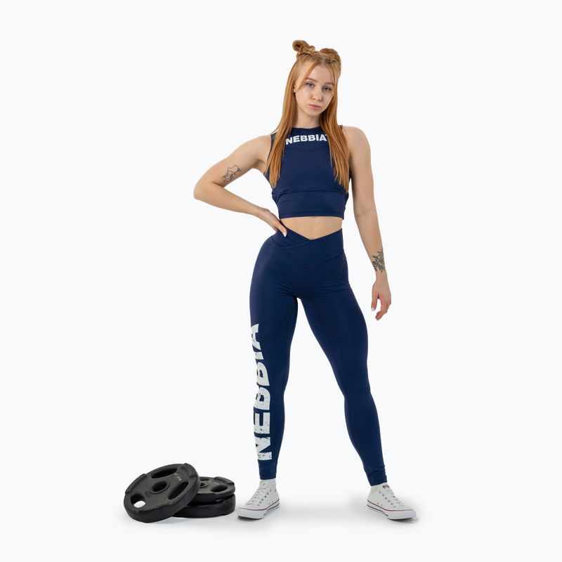 Női edző leggings NEBBIA Glute Check High Waisted sötétkék 2