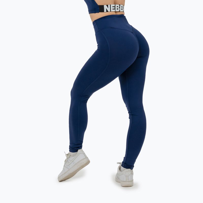 Női edző leggings NEBBIA Glute Check High Waisted sötétkék 4