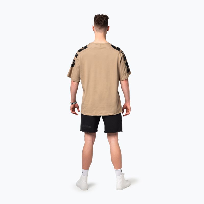 Férfi sportpóló NEBBIA Lifting Club light brown 3