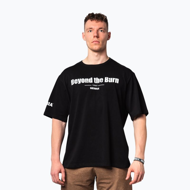 Férfi sportpóló NEBBIA Heavyweight Grind black