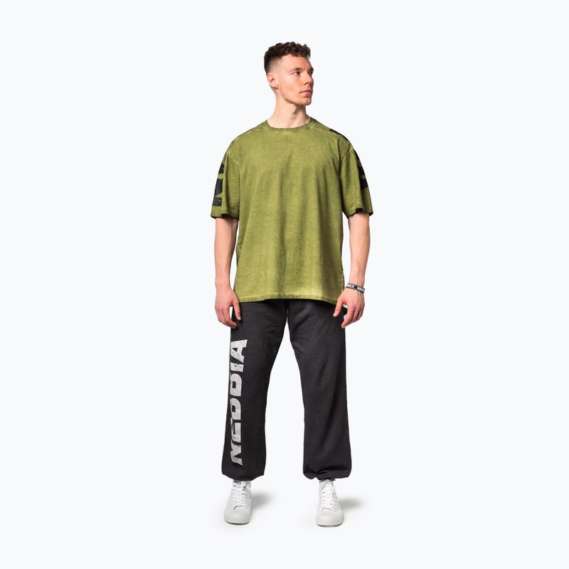 Férfi sportpóló NEBBIA Washed-Off Lifting Club green 2