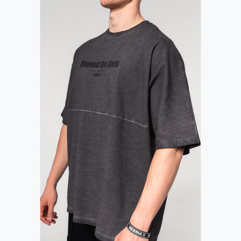 Férfi sportpóló NEBBIA Washed-Off Heavyweight No Shortcuts black 4