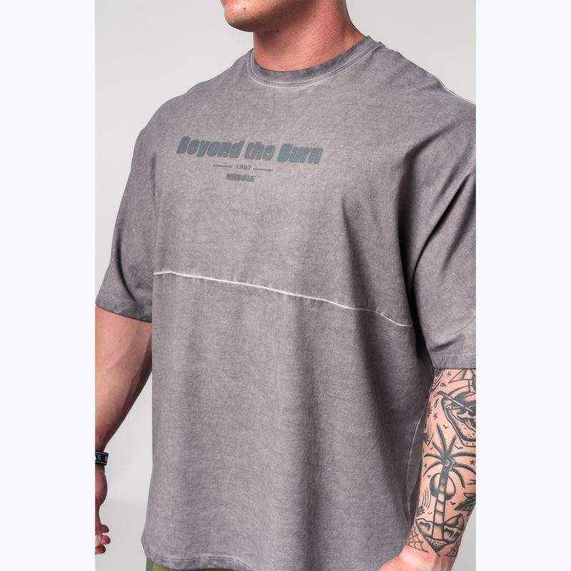 Férfi sportpóló NEBBIA Washed-Off Heavyweight No Shortcuts light grey 4
