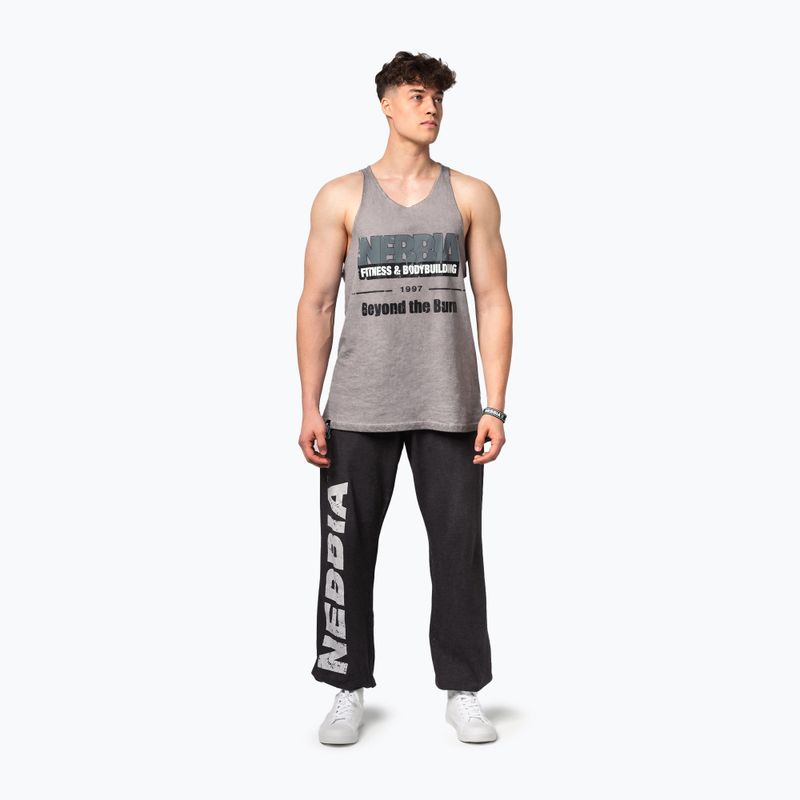 Férfi thermo trikó NEBBIA Washed-Off Stringer Max Out light grey 2