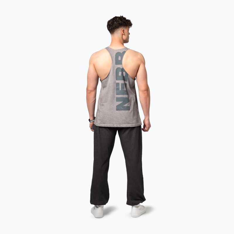 Férfi thermo trikó NEBBIA Washed-Off Stringer Max Out light grey 3