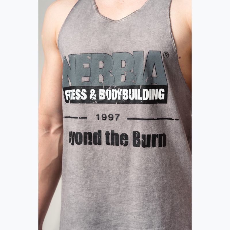 Férfi thermo trikó NEBBIA Washed-Off Stringer Max Out light grey 4