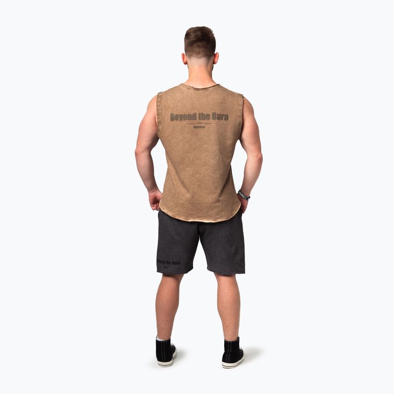 Férfi thermo trikó Washed-Off Beastin light brown 3