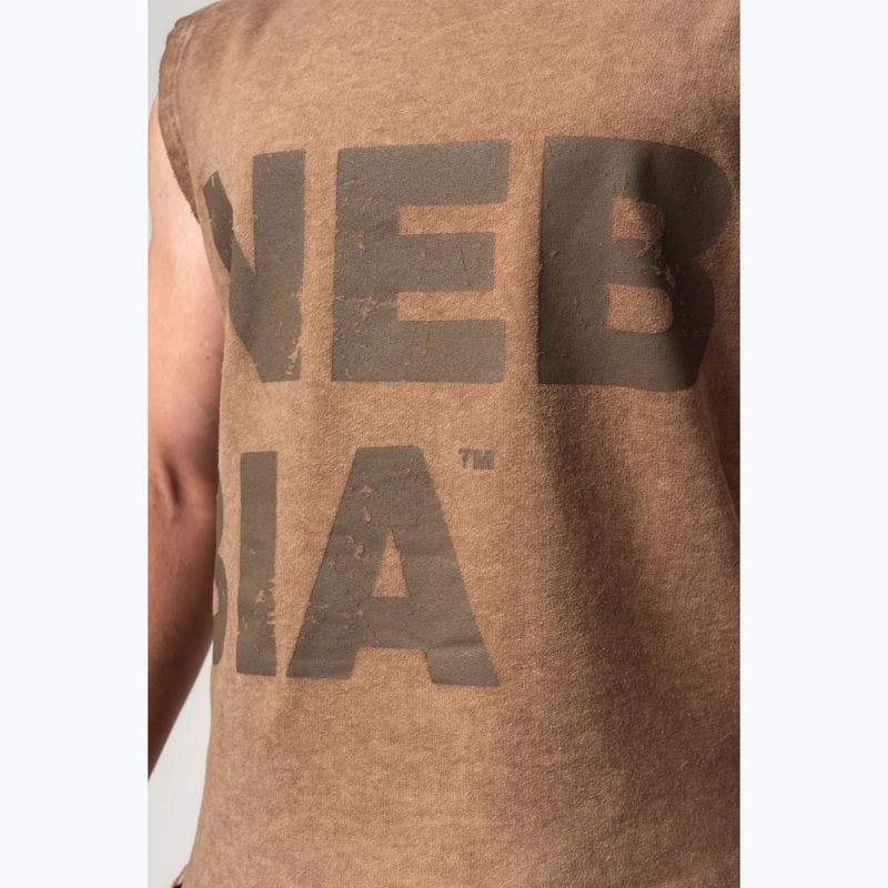 Férfi thermo trikó Washed-Off Beastin light brown 5