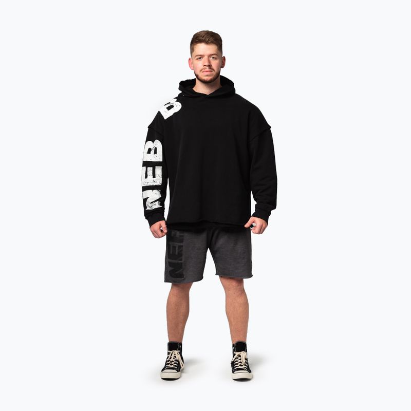 Férfi edző pulóver NEBBIA NO BS Hoodie fekete 2