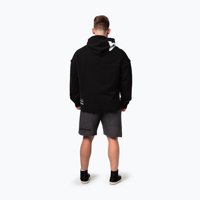 Férfi edző pulóver NEBBIA NO BS Hoodie fekete 3