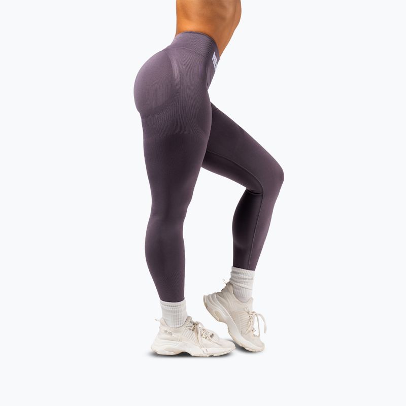 Női edzőleggingsek NEBBIA Flow Seamless Push-Up dark grey 4