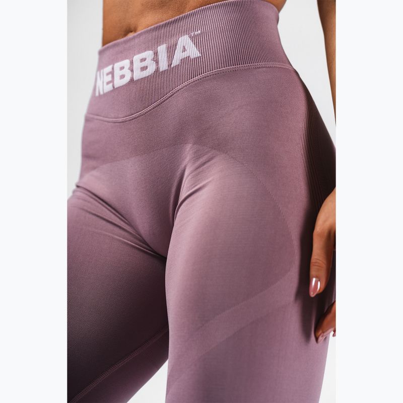 Női edzőleggingsek NEBBIA Flow Seamless Hight Waist Push Up pink 6