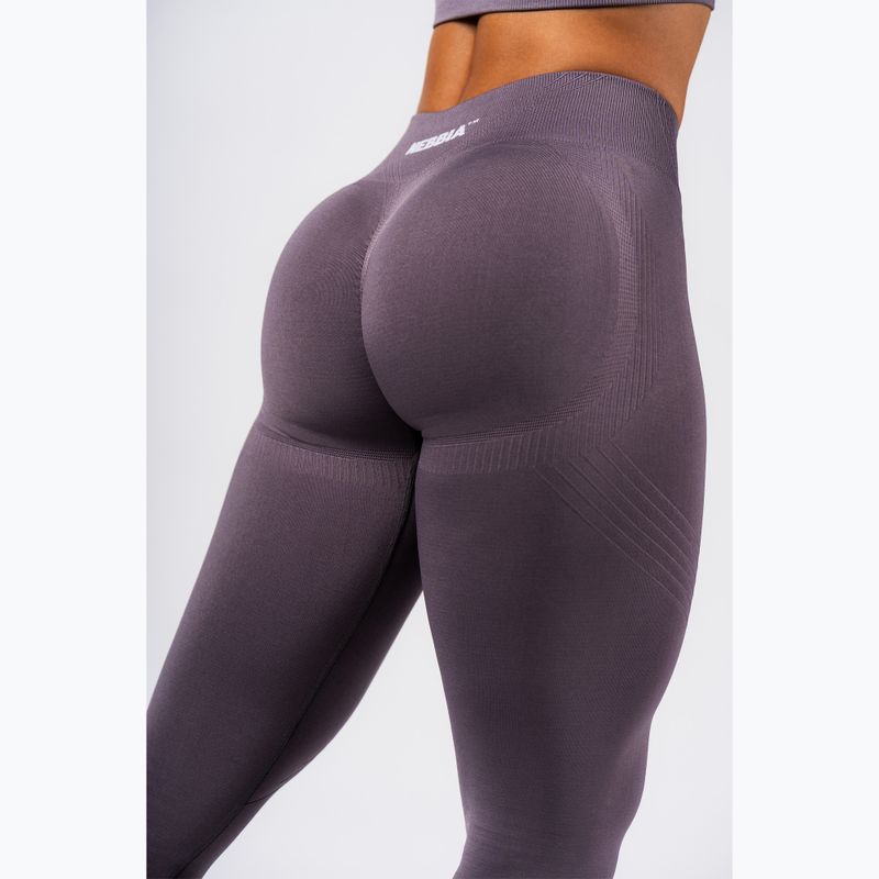 Női edzőleggingsek NEBBIA Flow Seamless Maximum Push-Up dark grey 5