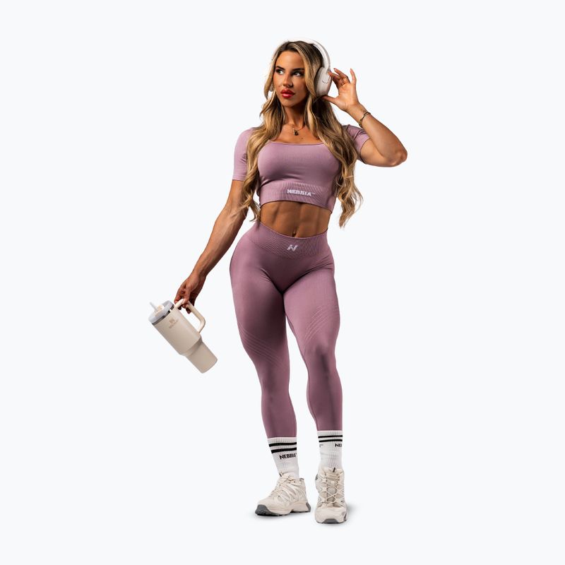 Női edzőleggingsek NEBBIA Flow Seamless Maximum Push-Up pink 2