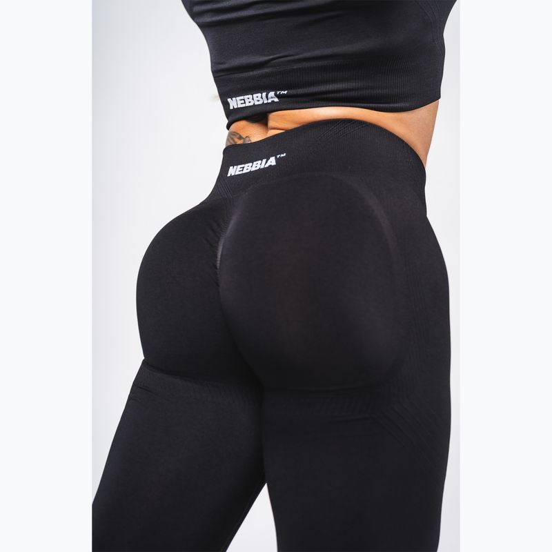 Női edzőleggingsek NEBBIA Flow Seamless Push Up Black 5