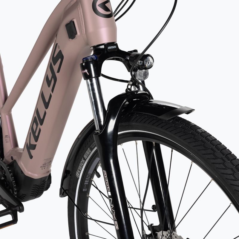 Kellys E-Cristy 30 P 28" 36V 20Ah 725W rózsa/arany női elektromos kerékpár 4
