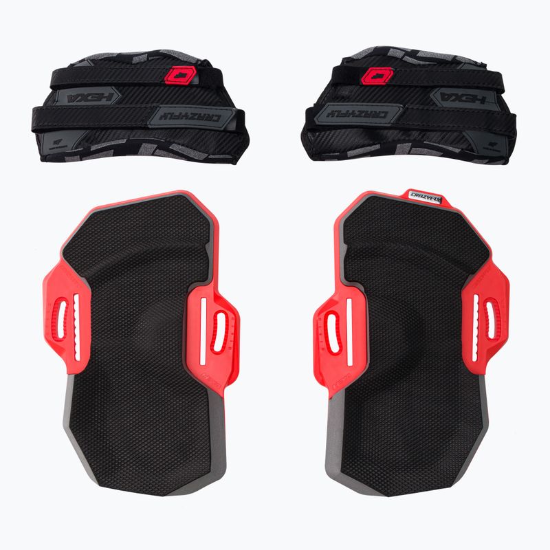 Kiteboard párnák és hevederek CrazyFly Hexa II Extreme fekete T016-0261