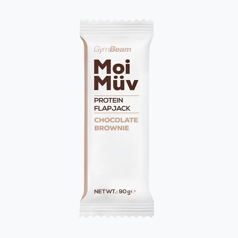 Fehérjeszelet GymBeam MoiMüv Flapjack 90 g chocolate brownie