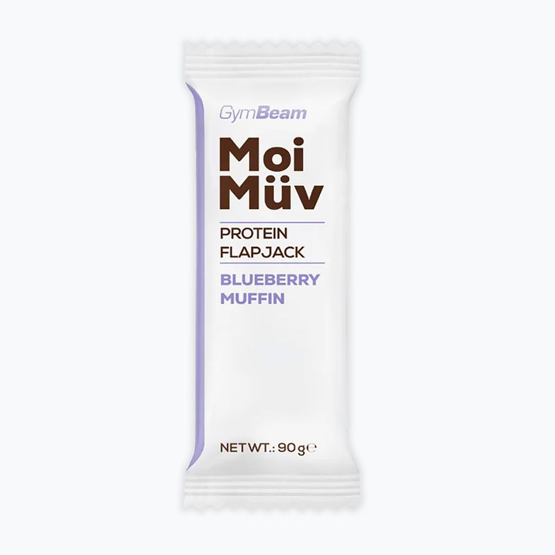 Fehérjeszelet GymBeam MoiMüv Flapjack 90 g blueberry muffin