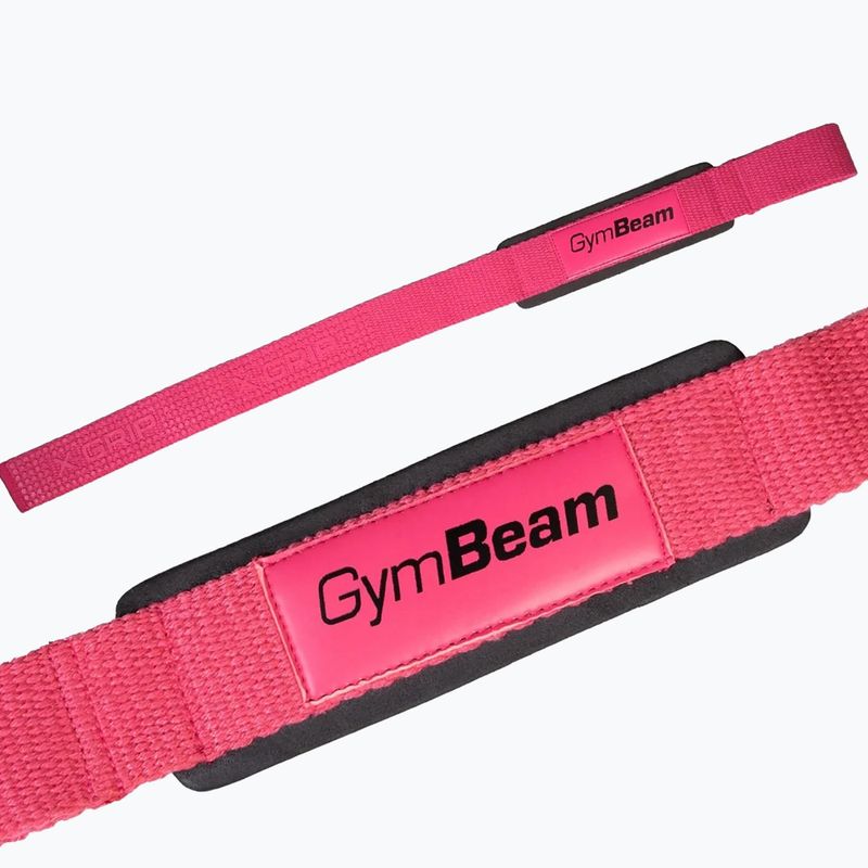 Súlyemelő pántok GymBeam X-Grip pink 2