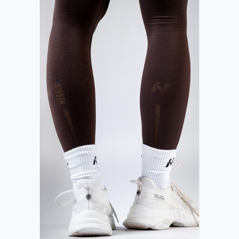Női edzőleggings NEBBIA Power sötétbarna 6