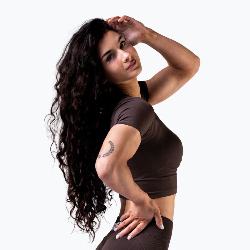 Női edzőtop  NEBBIA Power dark brown 3