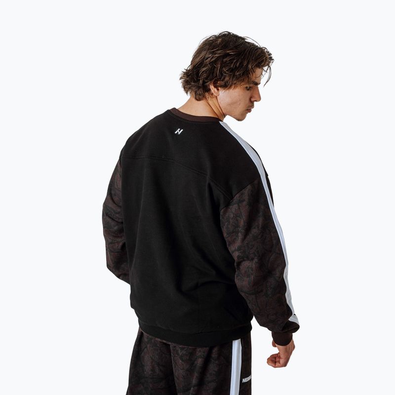 Férfi pulóver NEBBIA Power FZ dark brown camo 3