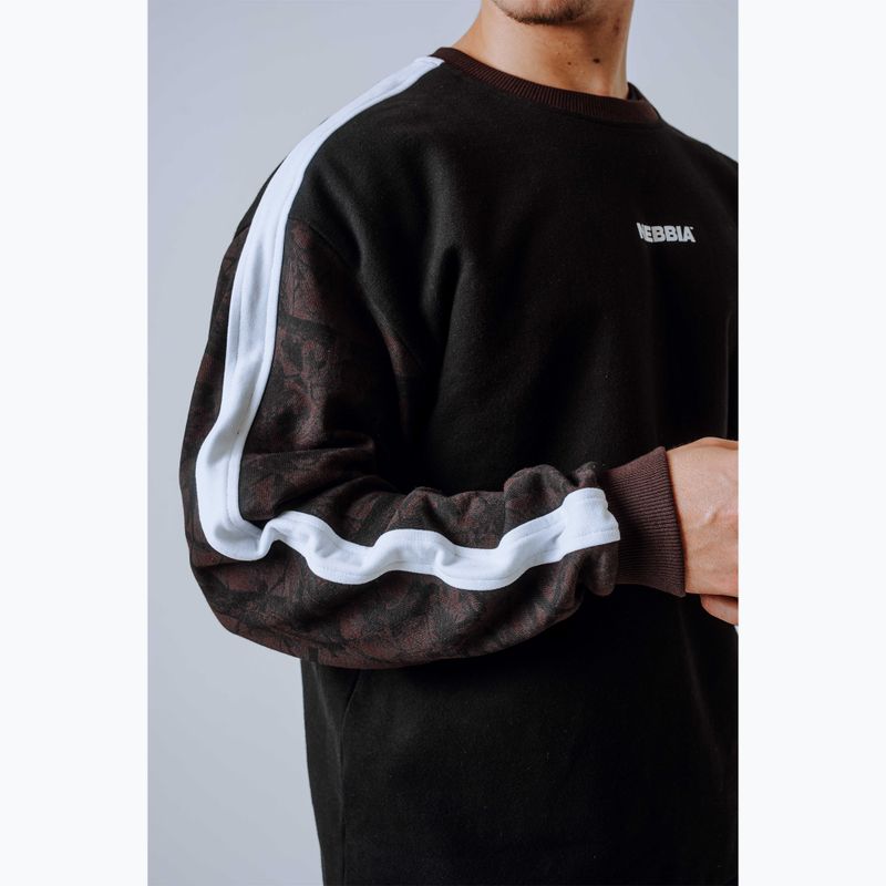 Férfi pulóver NEBBIA Power FZ dark brown camo 5