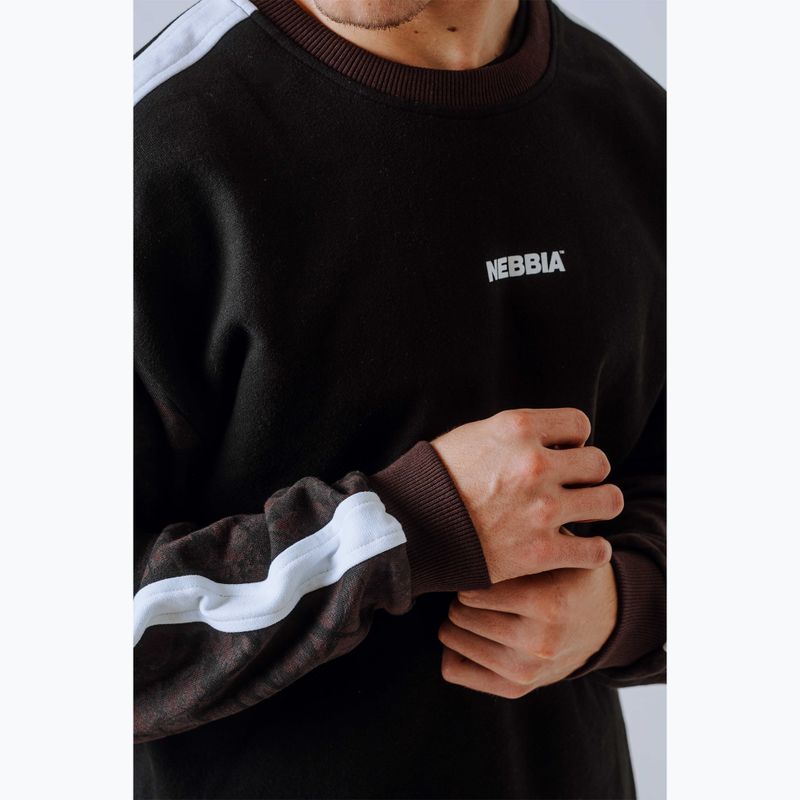 Férfi pulóver NEBBIA Power FZ dark brown camo 6