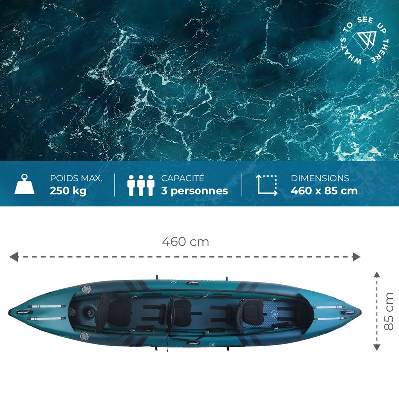 WATSSUP Cod 460 cm-es 3 személyes felfújható kajak 4