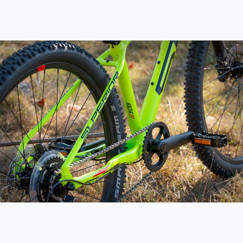 Gyermek kerékpár Superior RACER XC 27 DB matt lime/piros 8