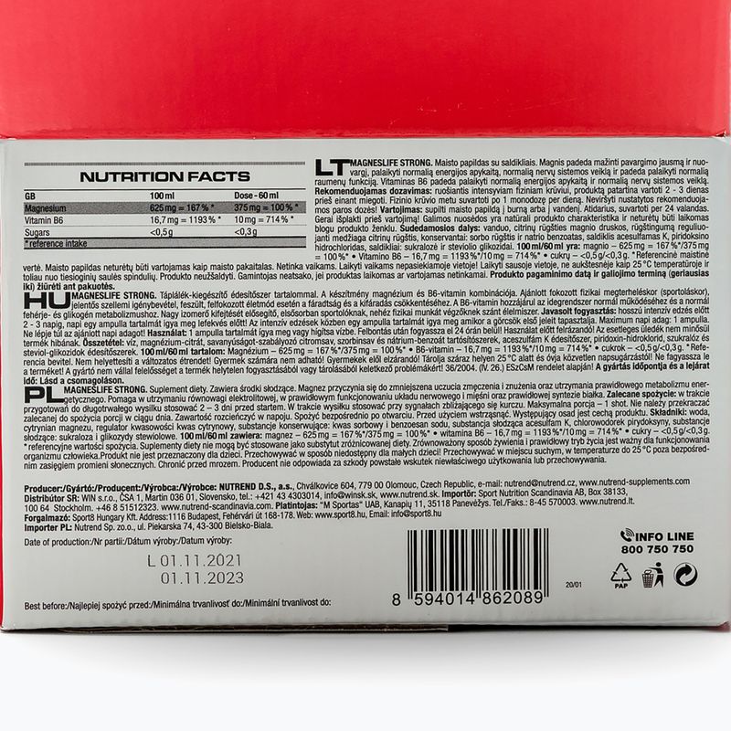 Magneslife Nutrend 20X60 ml magnézium VT-080-1200-XX 3