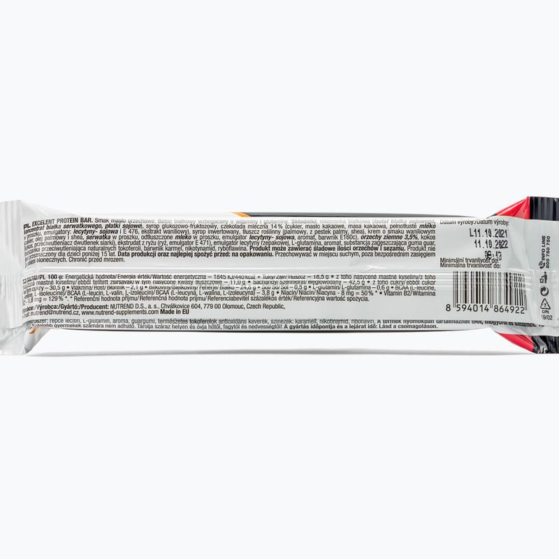 Nutrend Excelent Protein Bar 85g mogyoróvaj VM-025-85-AM 2