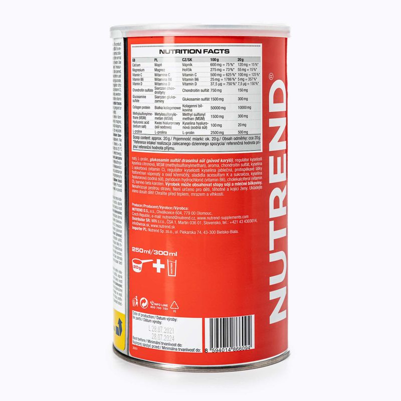 Flexit Drink Nutrend 600g ízületi regeneráló citrom VS-015-600-CI 2