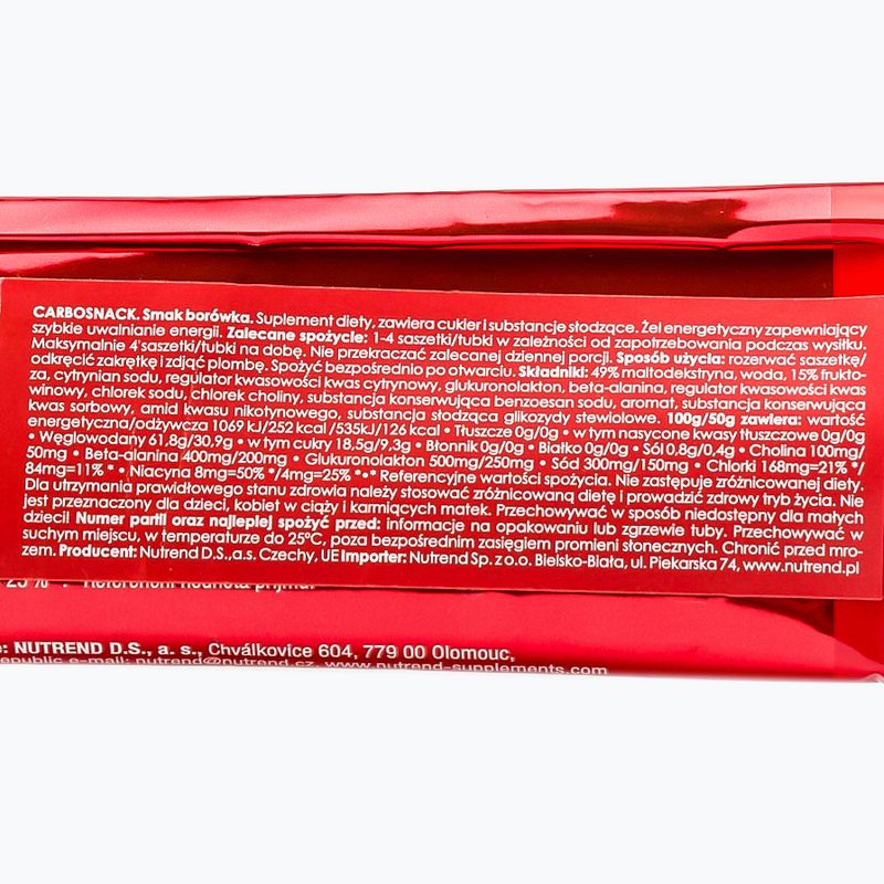 Nutrend Carbosnack energia gél tasak 50g áfonya VG-004-50-BO 2