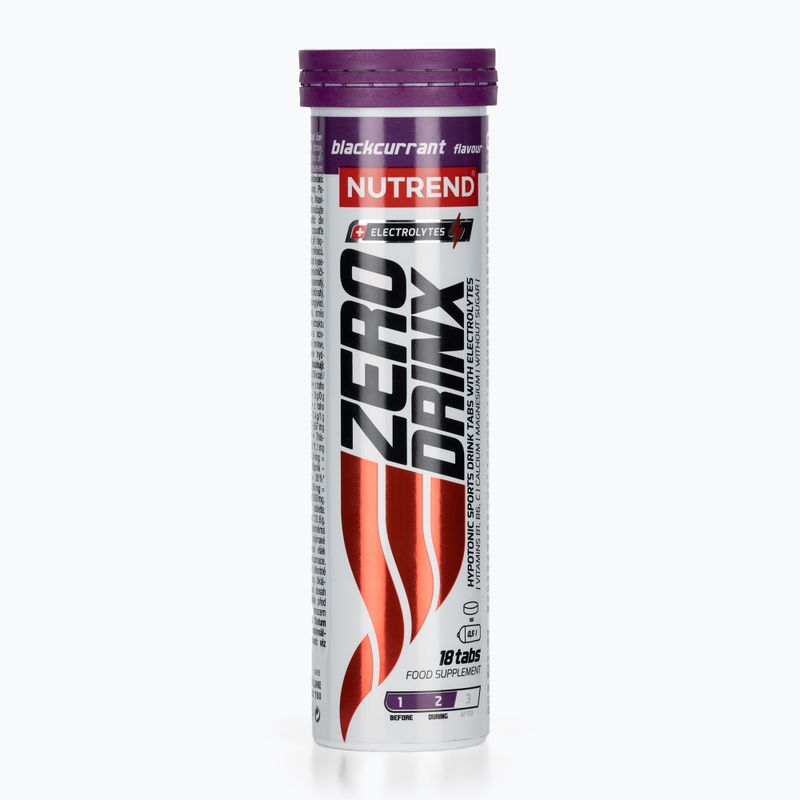 Nutrend hipotóniás ital Zero Drinx 18 tabletta ribizli VR-016-18-ČR