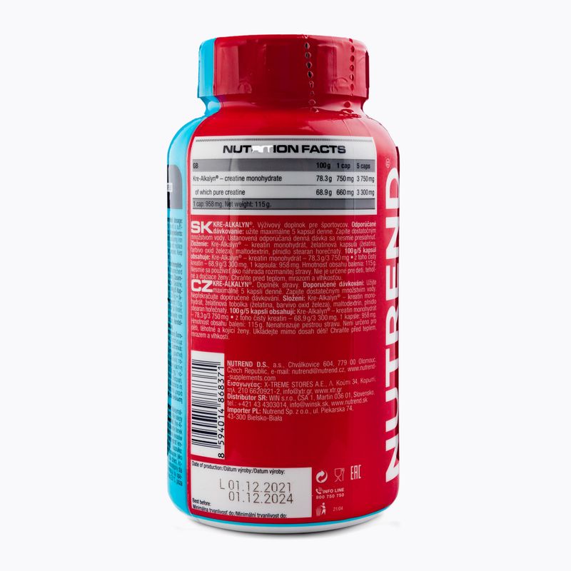 Kre-Alkalyn Nutrend kreatin 120 kapszula VR-031-120-XX 2