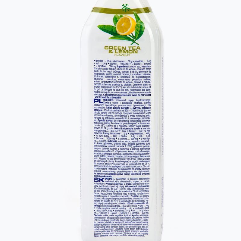 Nutrend izotóniás ital Unisport 1000ml zöld tea citrom VT-017-1000-ZČC 2