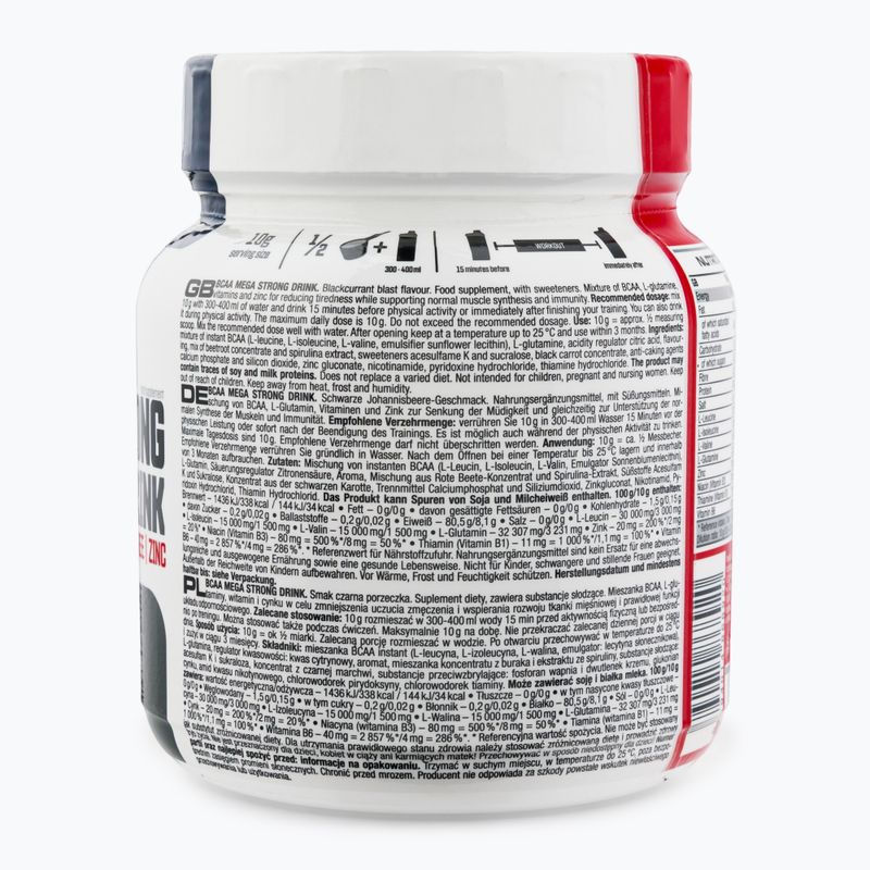 BCAA Mega Strong Nutrend aminosavak 400g feketeribizli VS-106-400-ČR 2