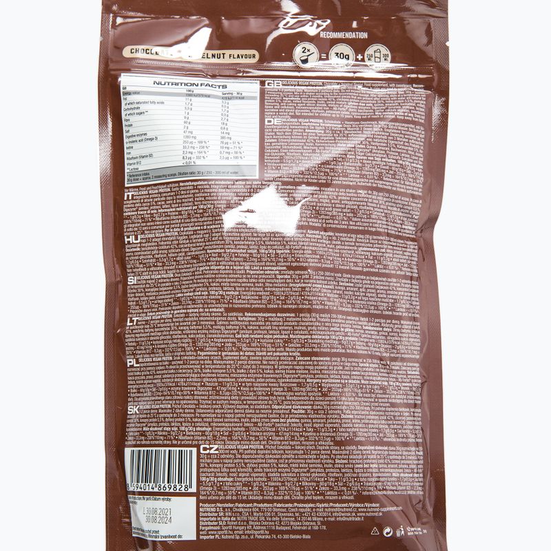 Protein shake Nutrend Delicious Vegan Protein 450g csokoládé-mogyoró VS-105-450-ČLO 3