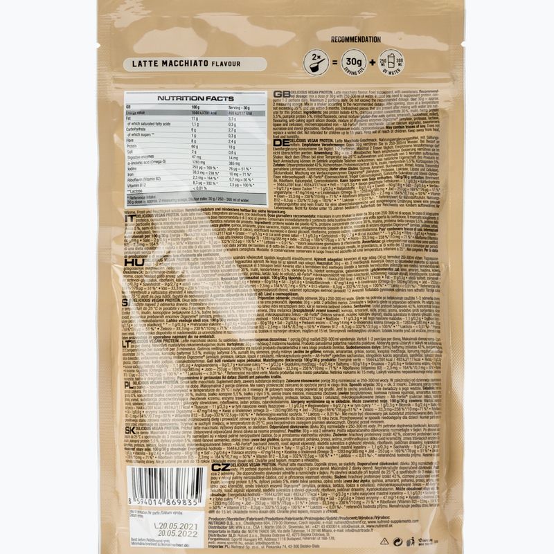 Nutrend Delicious Vegan Protein Shake 450g latte macchiato VS-105-450-LM 2