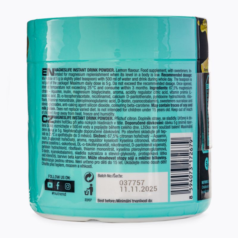 Magnézium Nutrend Magneslife Instant italpor 300 g citromos VS-118-300-CI 3