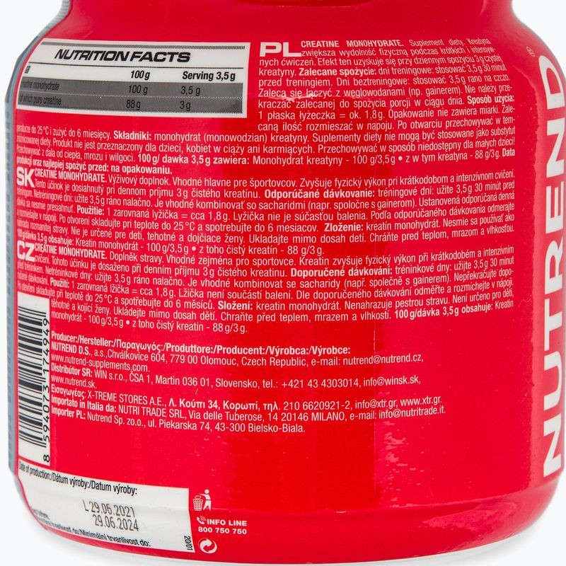 Nutrend monohidrát kreatin 300g VS-001-300-XX 2