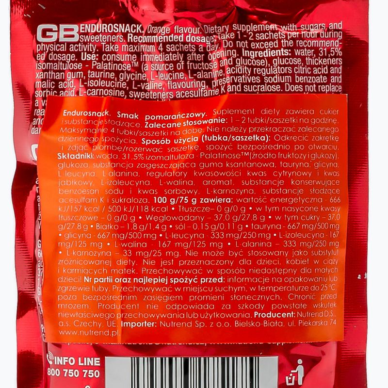 Nutrend energia gél Endurosnack tasak 75g narancssárga VG-005-75-PO 2