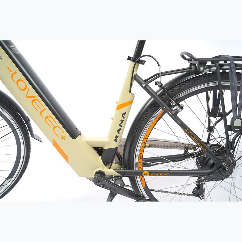 LOVELEC Rana 36V 16Ah 576Wh bézs / fekete elektromos kerékpár 8