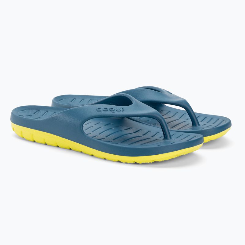 Férfi Coqui Zucco niagara kék/citrus flip flopok 4