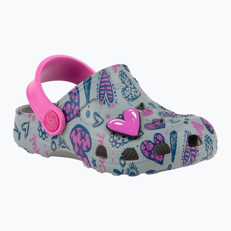 Coqui Little Frog mid.grey/fuchsia love/amulet gyermek szandálok 8