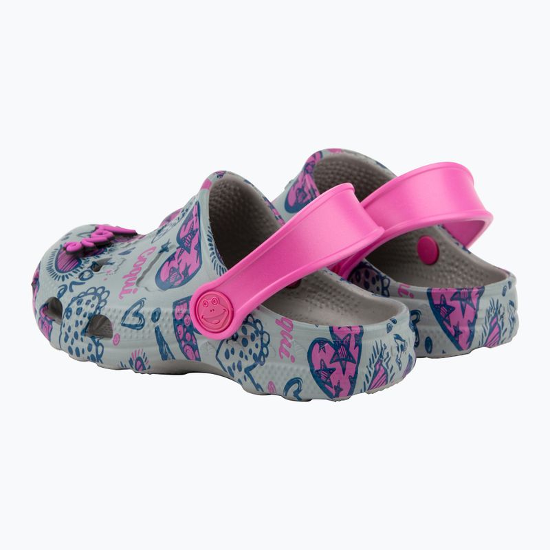 Coqui Little Frog mid.grey/fuchsia love/amulet gyermek szandálok 10