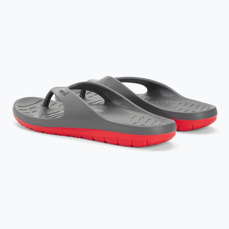 Férfi Coqui Zucco sötétszürke/piros flip flopok 3